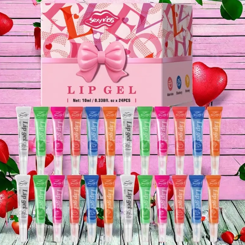 24 pieces Lip gel/balm Set - NEW in box sealed 6 different flavors